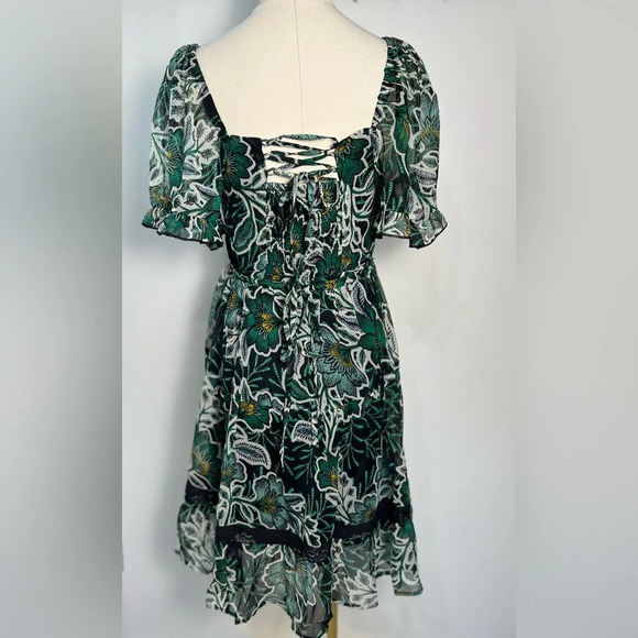 NWT BAND OF THE FREE Emerald Maisie Floral Mini Dress Size Small - Picture 9 of 16